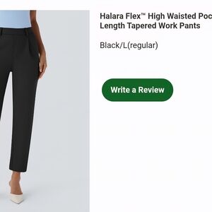 HALARA Black Ankle Length Tapered Pants